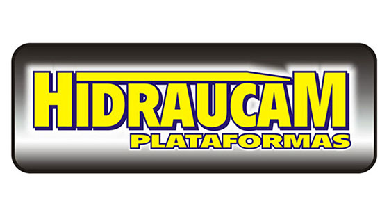 HIDRAUCAM Logotipo da Fabricante de Plataformas Elevatórias Hidráulicas e Eletro-Hidráulicas