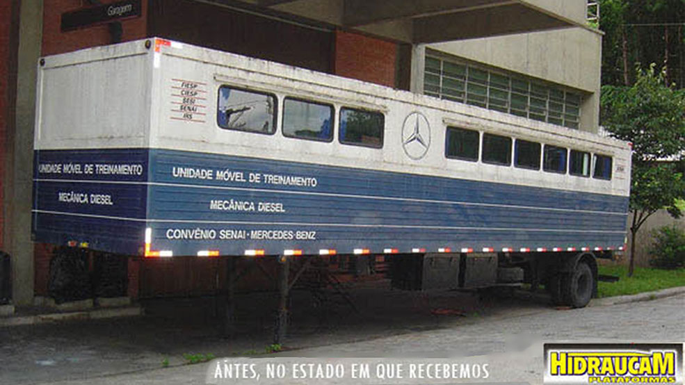 Plataforma Hidráulica HIDRAUCAM Veículo entregue para reforma e colocação de Plataforma Hidráulica Hidraucam